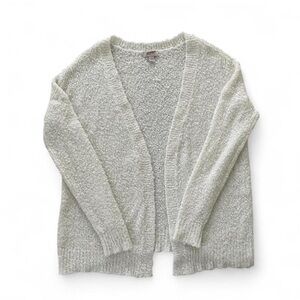 Arizona Jean Company open-front fuzzy textured knit off white cardigan L‎